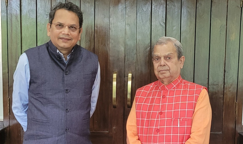 भाजपाका विदेश विभाग प्रमुख चौथाइवाले र महन्थ ठाकुरबीच भेटवार्ता 